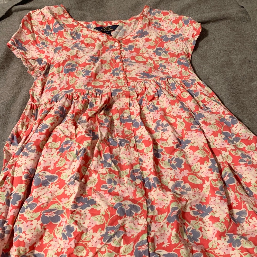 POLO Floral Smocked Cotton Dress 🌺💙